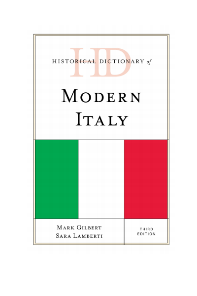 Cover of book: Historical Dictionary of Modern Italy