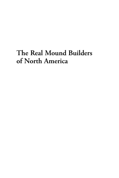 Cover of book: The Real Mound Builders of North America
