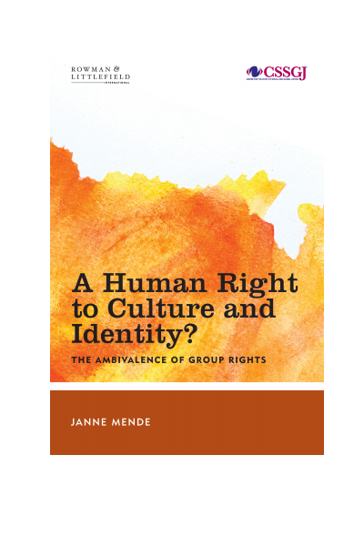 Cover des Buchs: A Human Right to Culture and Identity