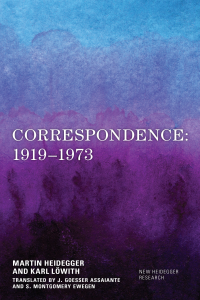 Cover of book: Correspondence: 1919–1973