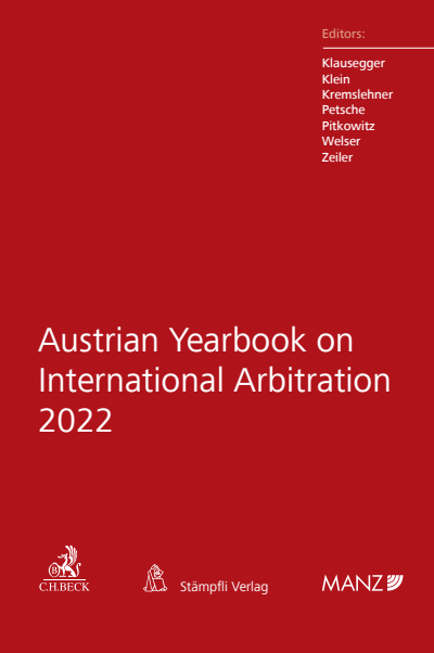 Cover des Buchs: Austrian Yearbook on International Arbitration 2022