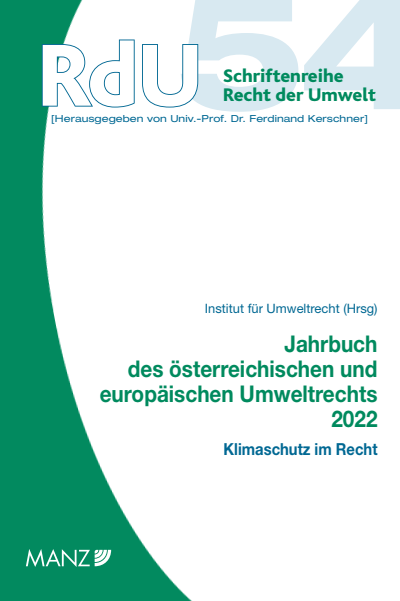 Cover des Buchs: Jahrbuch des österreichischen und europäischen Umweltrechts 2022