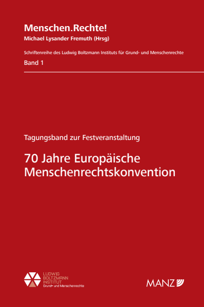 Cover of book: 70 Jahre Europäische Menschenrechtskonvention