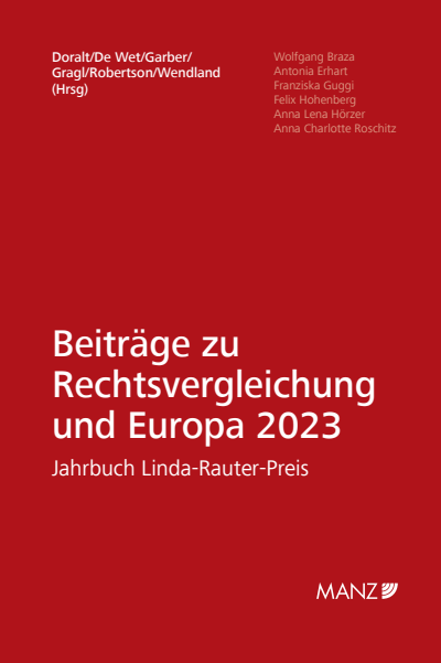 Cover des Buchs: Beiträge zur Rechtsvergleichung und Europa 2023