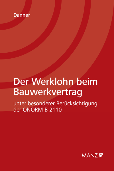 Cover of book: Der Werklohn beim Bauwerkvertrag