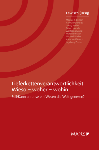 Cover des Buchs: Lieferkettenverantwortlichkeit Wieso - woher - wohin