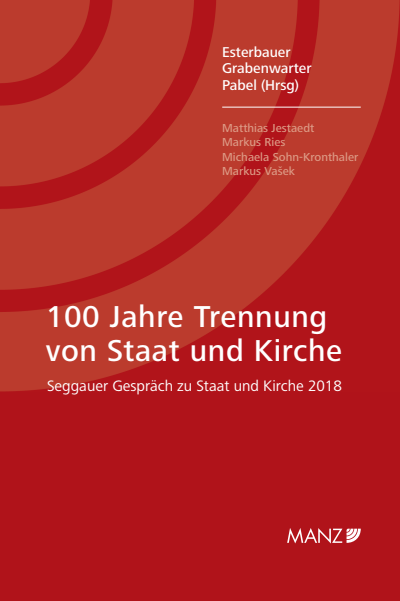 Cover des Buchs: 100 Jahre Trennung von Staat und Kirche