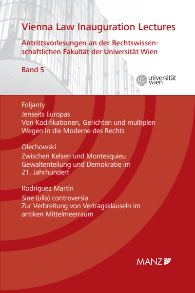 Cover des Buchs: Vienna Law Inauguration Lectures