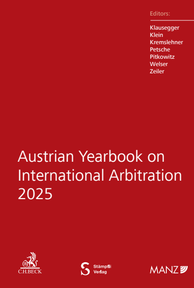 Cover of book: Austrian Yearbook on International Arbitration 2025