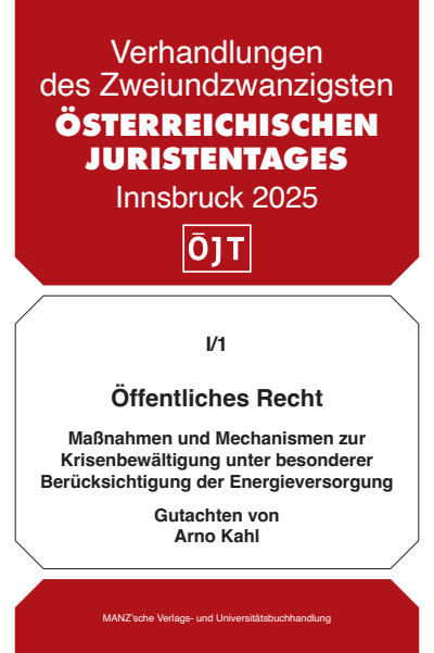 Cover des Buchs: Öffentliches Recht Maßnahmen und Mechanismen zur Krisenbewältigung