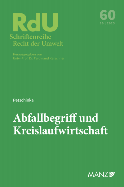 Cover of book: Abfallbegriff und Kreislaufwirtschaft