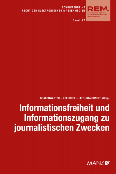 Cover des Buchs: Informationsfreiheit und Informationszugang zu journalistischen Zwecken
