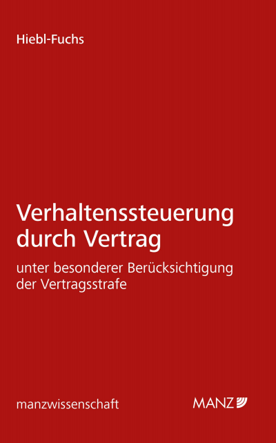 Cover des Buchs: Verhaltenssteuerung durch Vertrag