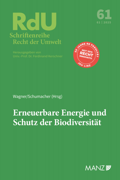 Cover of book: Erneuerbare Energie und Schutz der Biodiversität