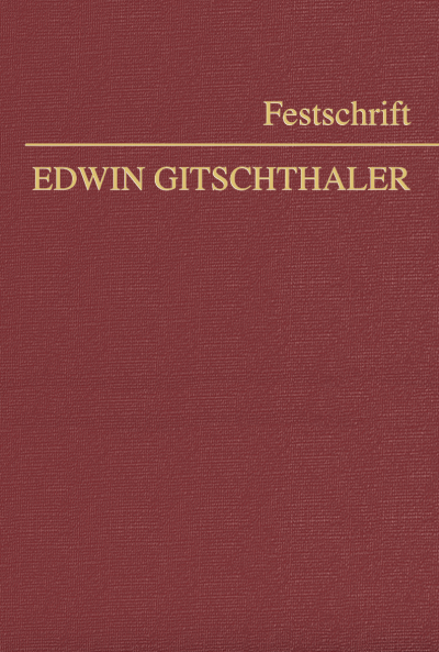 Cover des Buchs: Festschrift Edwin Gitschthaler