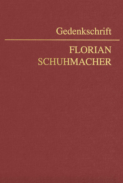 Cover des Buchs: Gedenkschrift Schuhmacher