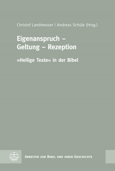 Cover des Buchs: Eigenanspruch – Geltung – Rezeption