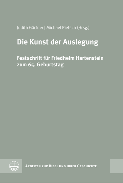 Cover of book: Die Kunst der Auslegung