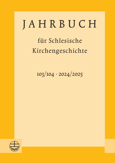 Cover of book: Jahrbuch für Schlesische Kirchengeschichte