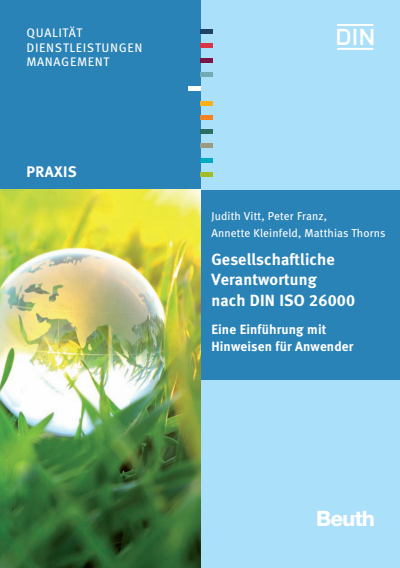 Cover of book: Gesellschaftliche Verantwortung nach DIN ISO 26000
