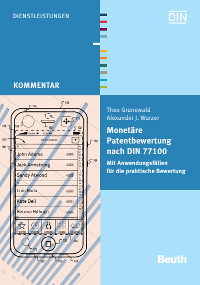 Cover des Buchs: Monetäre Patentbewertung nach DIN 77100