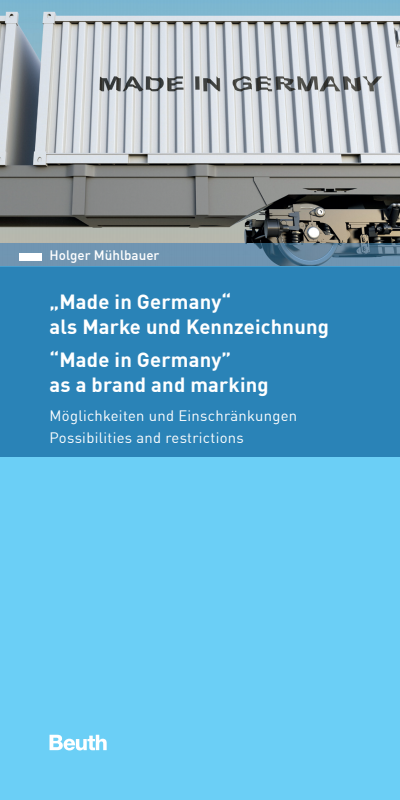 Cover des Buchs: Made in Germany - als Marke und Kennzeichnung