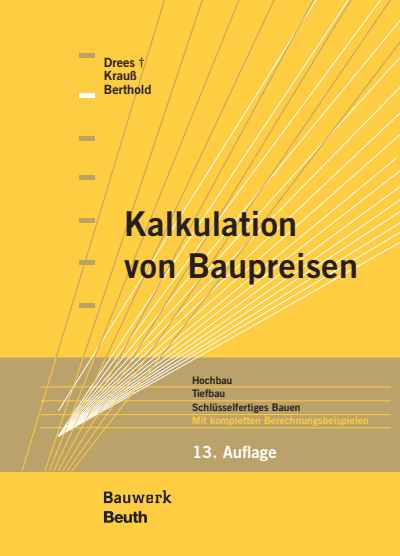 Cover of book: Kalkulation von Baupreisen