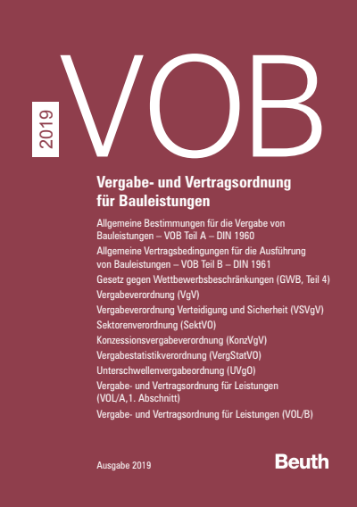 Cover des Buchs: VOB Zusatzband 2019