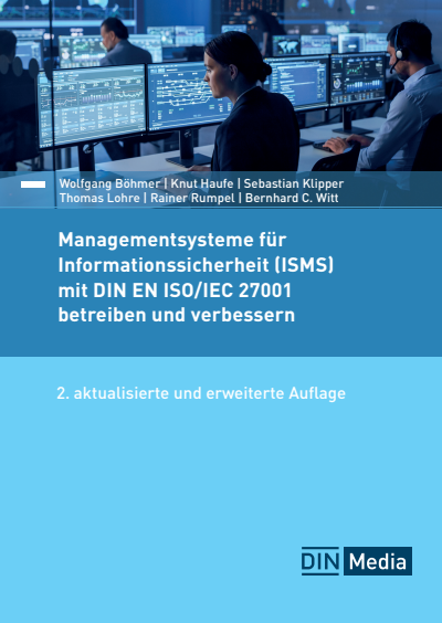 Cover des Buchs: Managementsysteme für Informationssicherheit (ISMS) mit DIN EN ISO/IEC 27001 betreiben und verbessern