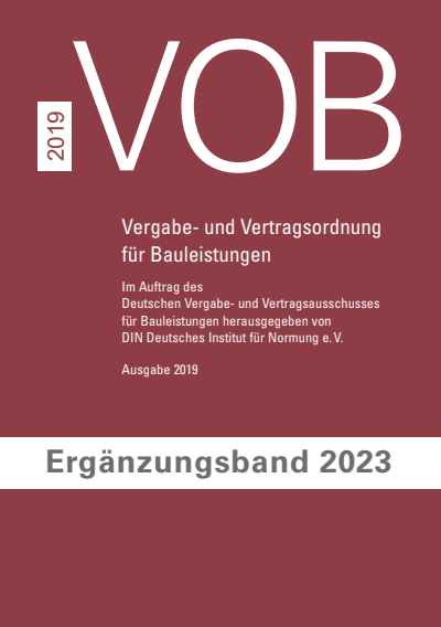 Cover of book: VOB Vergabe- und Vertragsordnung für Bauleistungen