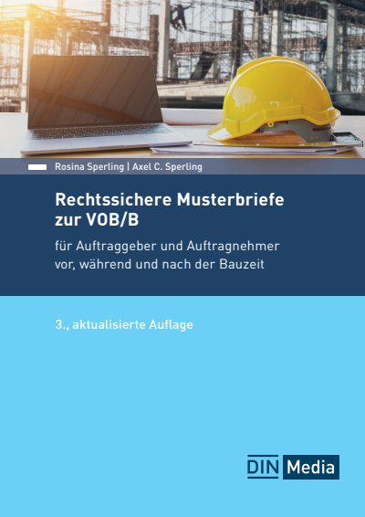 Cover of book: Rechtssichere Musterbriefe zur VOB/B