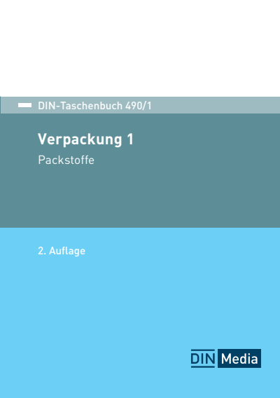 Cover of book: DIN-Taschenbuch 490/1
