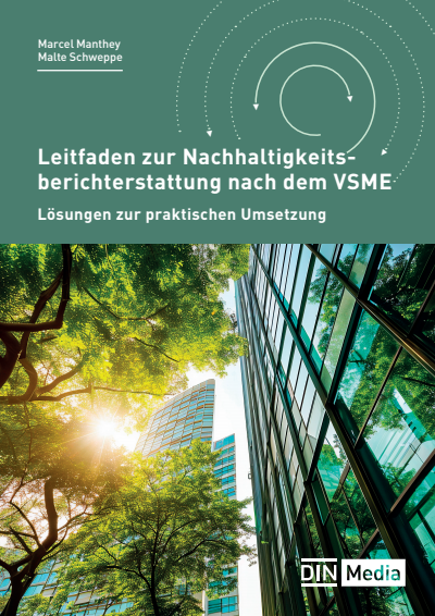 Cover des Buchs: Leitfaden zur Nachhaltigkeitsberichterstattung nach dem VSME