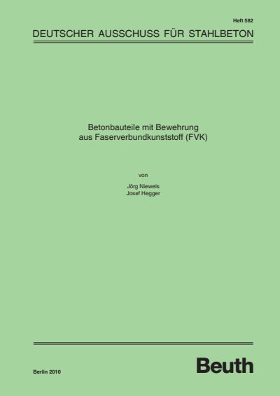 Cover of book: Betonbauteile mit Bewehrung aus Faserverbundkunststoff (FVK)