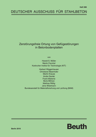 Cover of book: Zerstörungsfreie Ortung von Gefügestörungen in Betonbodenplatten