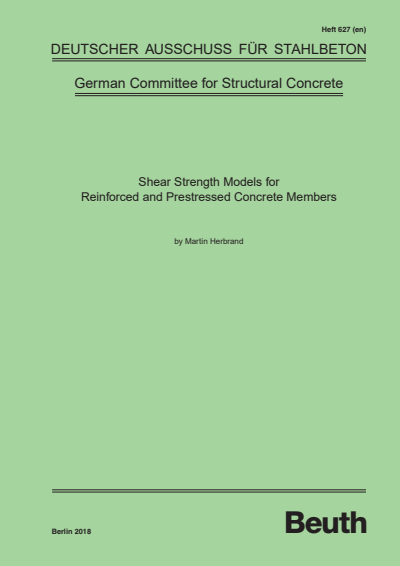 Cover of book: Shear Strength Models for Reinforced and Prestressed Concrete Members