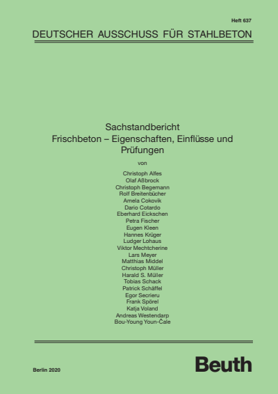 Cover des Buchs: Sachstandbericht Frischbeton - Eigenschaften, Einflüsse und Prüfungen
