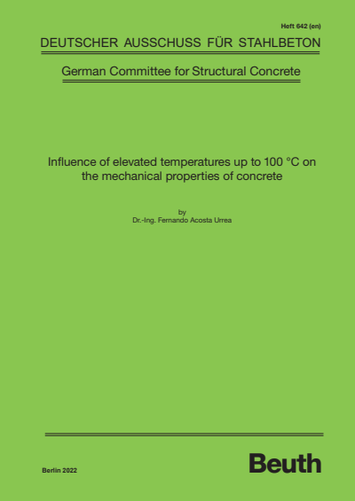 Cover of book: Influence of elevated temperatures up to 100 C on the mechanical properties of concrete