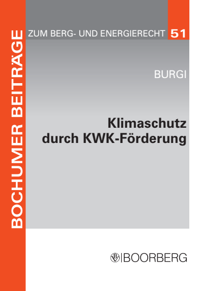 Cover des Buchs: Klimaschutz durch KWK-Förderung