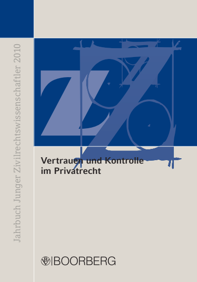Cover des Buchs: Vertrauen und Kontrolle im Privatrecht