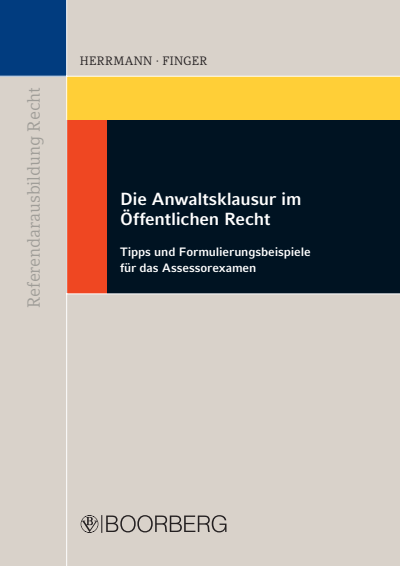 Cover of book: Die Anwaltsklausur im öffentlichen Recht