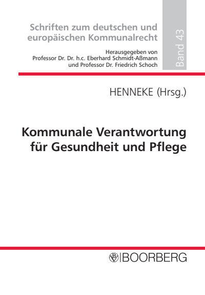 Cover of book: Kommunale Verantwortung für Gesundheit und Pflege
