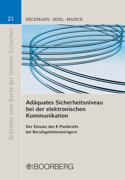Cover des Buchs: Adäquates Sicherheitsniveau bei der elektronischen Kommunikation