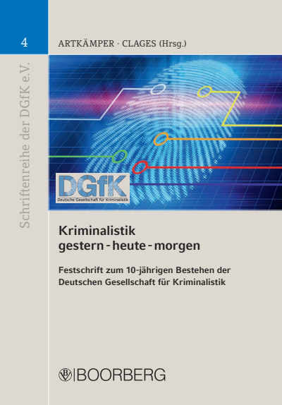 Cover of book: Kriminalistik gestern-heute-morgen