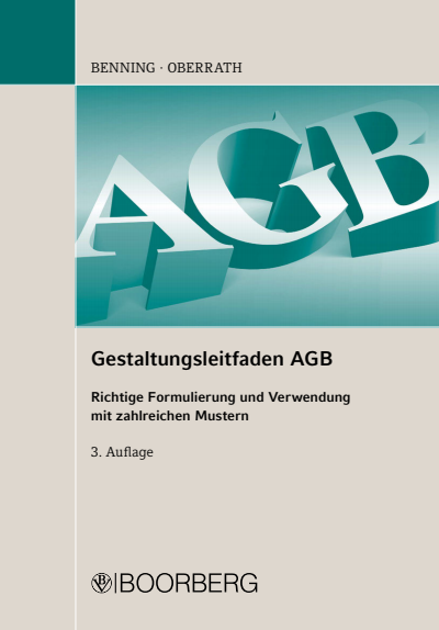 Cover of book: Gestaltungsleitfaden AGB