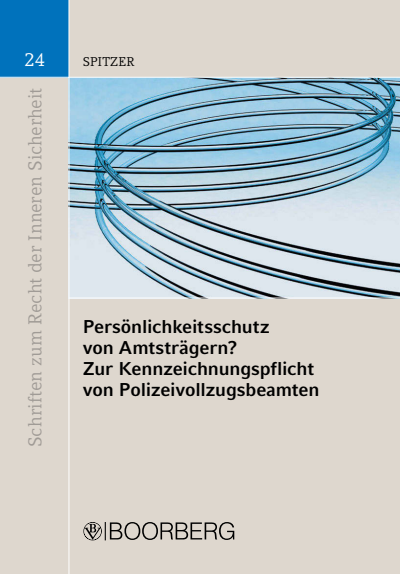 Cover des Buchs: Persönlichkeitsschutz von Amtsträgern? Zur Kennzeichnungspflicht von Polizeivolzugsbeamten