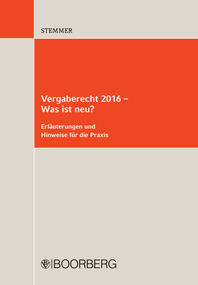 Cover des Buchs: Vergaberecht 2016 - Was ist neu?