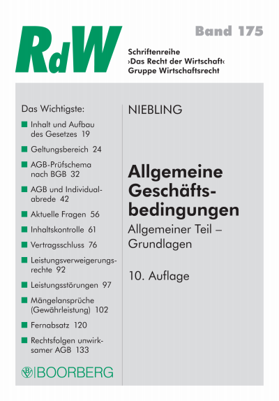 Cover des Buchs: Allgemeine Geschäftsbedingungen