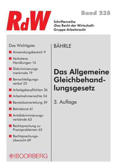 Cover des Buchs: Das Allgemeine Gleichbehandlungsgesetz