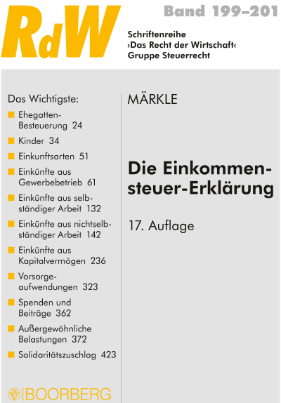 Cover des Buchs: Die Einkommensteuer-Erklärung